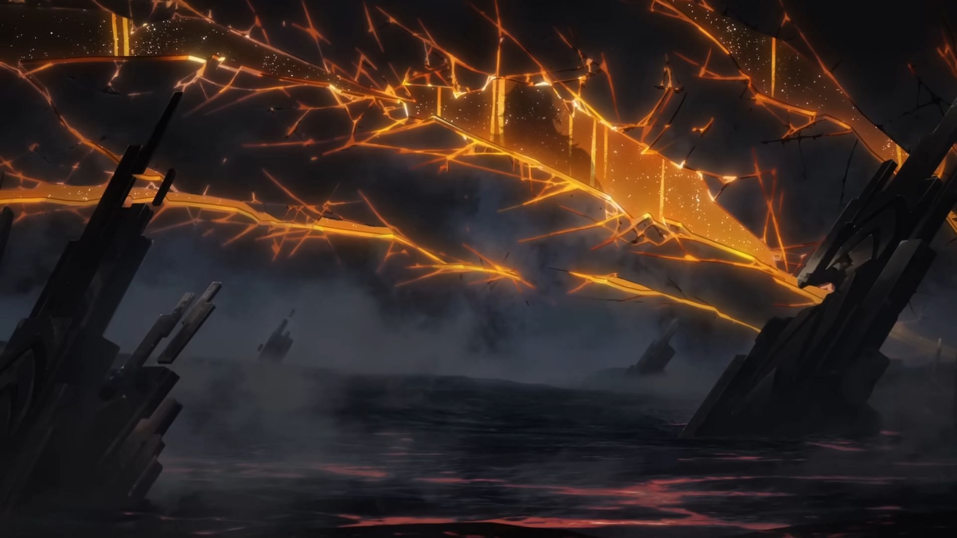 Nanook's figure beyond the walls of the Warforge (Image via HoYoverse)